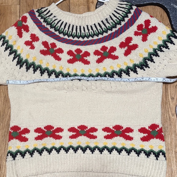 POL Cream and Red Patterned Sweater - Picture 3 of 3